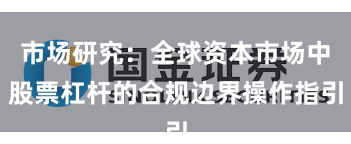 市场研究：全球资本市场中股票杠杆的合规边界操作指引